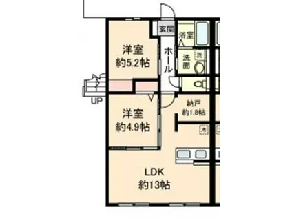 CANTISLAZYII(2LDK/1階)の間取り写真