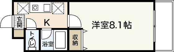 レジデンス山崎(1K/3階)の間取り写真