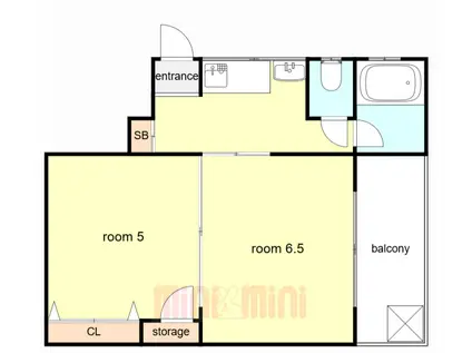 井上ハイツ(2K/2階)の間取り写真