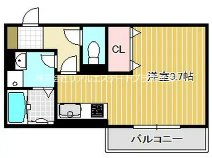 REPOSER AKANE(ワンルーム/1階)の間取り写真
