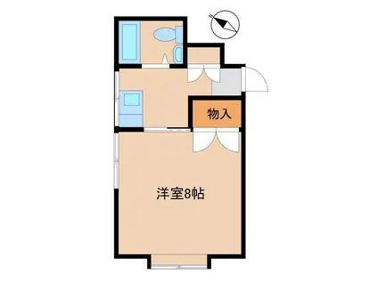 バードモアハイツ(1K/2階)の間取り写真