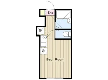 プライムテラス南林間III(1K/2階)の間取り写真