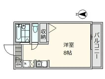 常盤メゾン久我山(ワンルーム/1階)の間取り写真