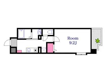 第17友建ビル(1K/2階)の間取り写真