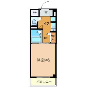 M・サンライズ(1K/3階)の間取り写真
