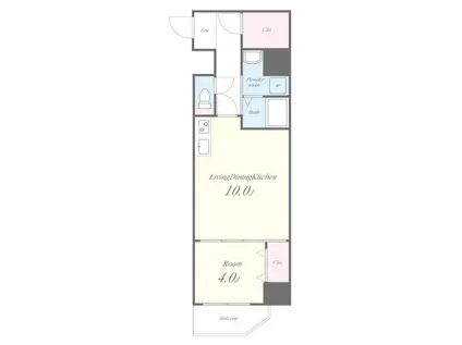 グランパシフィック帝塚山INNOVATION(1LDK/9階)の間取り写真