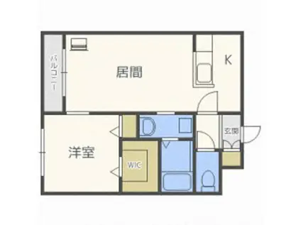 ル・ファールN12(1LDK/2階)の間取り写真