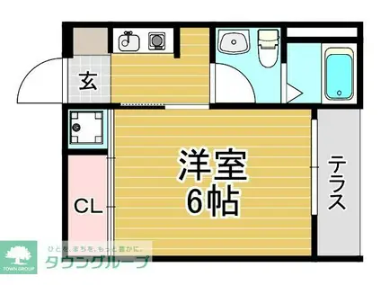 CASAMENTO CALCE(1K/1階)の間取り写真