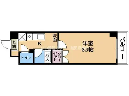 アートプラザ野路(1K/2階)の間取り写真