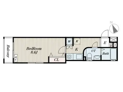 プライム西荻窪(1K/2階)の間取り写真