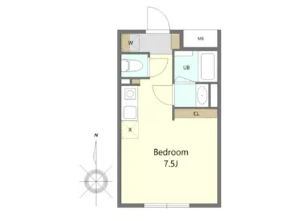 ショウケン ヴィラ玉川学園2(ワンルーム/1階)の間取り写真