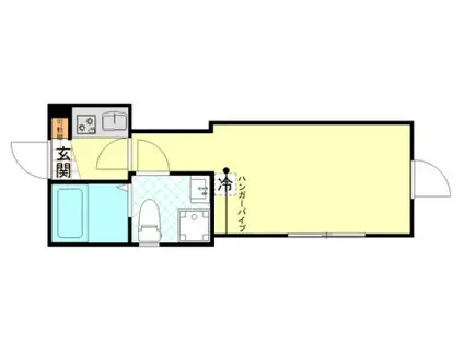 オーガスタコート堀切菖蒲園(1K/3階)の間取り写真