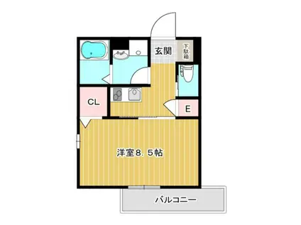 ナウ ハウス有馬(1K/2階)の間取り写真