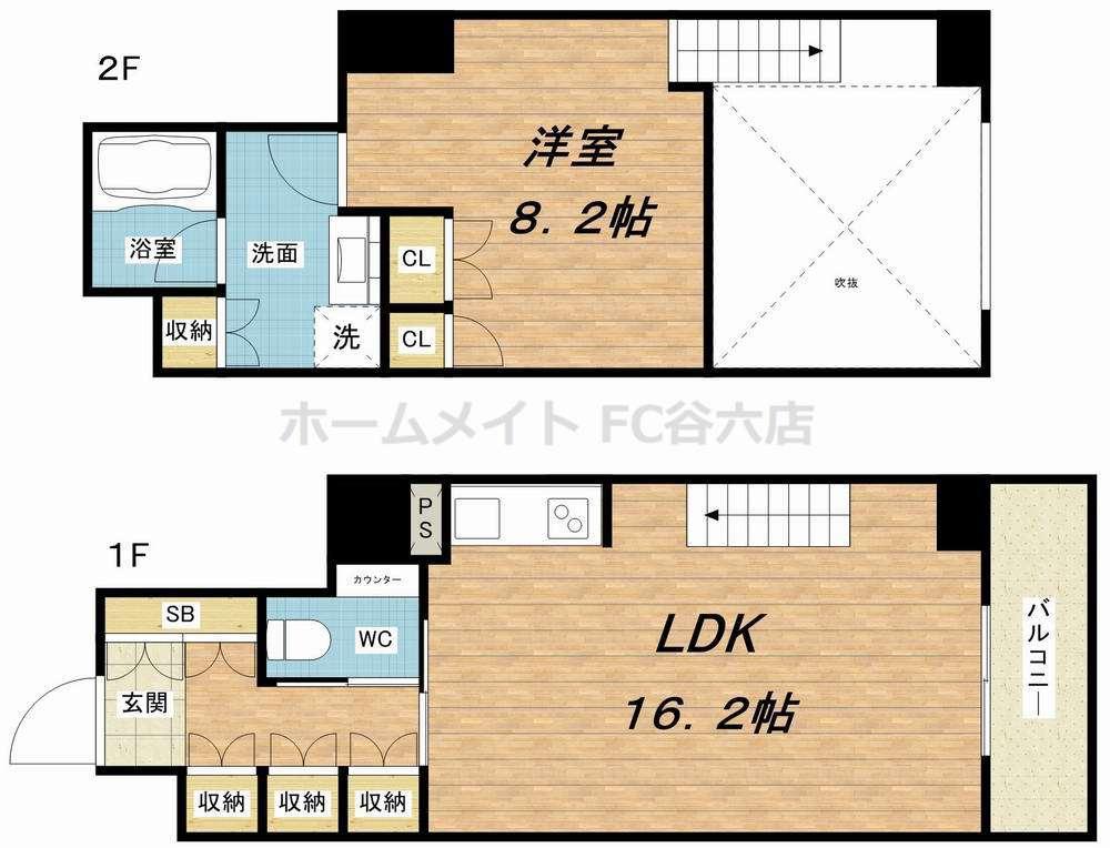 KDXレジデンス本町橋(1LDK/14階)の間取り写真