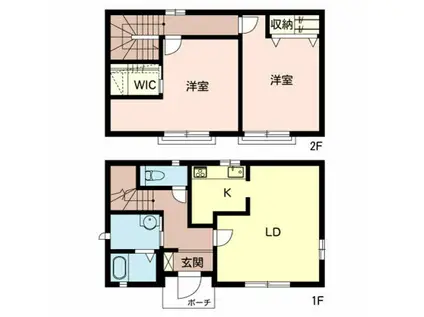 DAIKENN浜寺南町IIIIIIV(2LDK/2階)の間取り写真