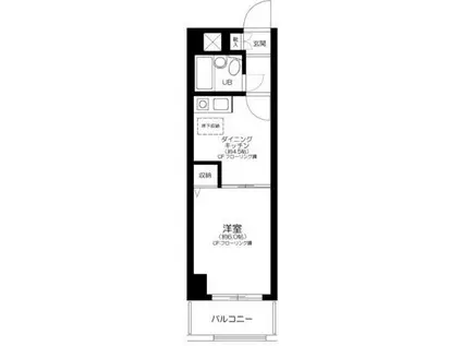 ライオンズマンション成増第5(1DK/1階)の間取り写真