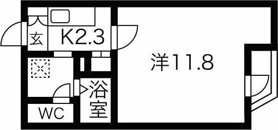 LIVES RESIDENCE 東桜(1LDK/4階)の間取り写真