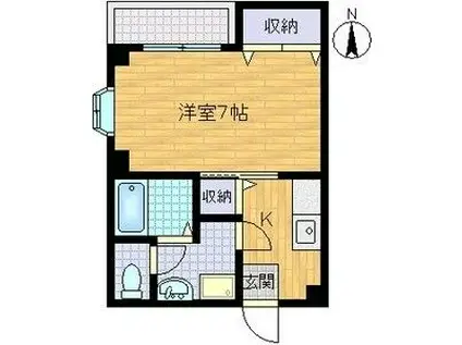 グレース上本町(1K/2階)の間取り写真