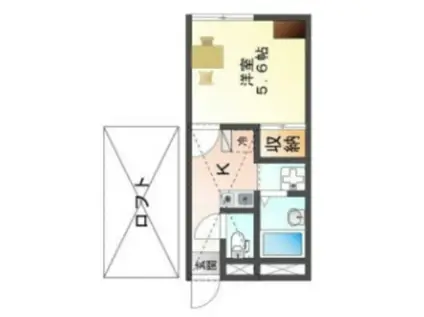アベニュー高町(1K/2階)の間取り写真