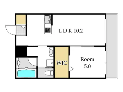 LAKE HILLS(1LDK/3階)の間取り写真