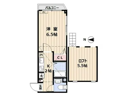 クレール東高円寺(1K/3階)の間取り写真