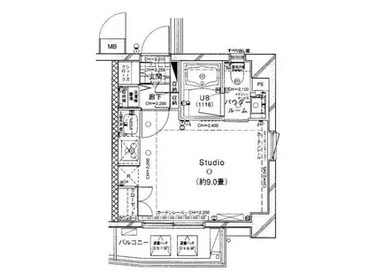 ブレッザ戸越(ワンルーム/6階)の間取り写真