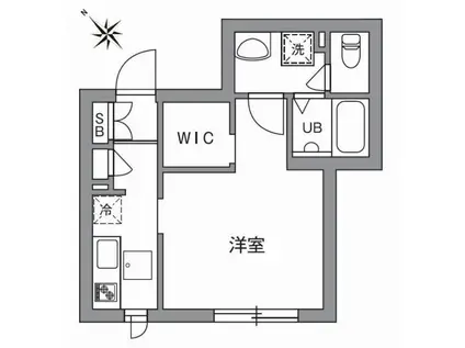 エクセル・ワン高田馬場(1K/1階)の間取り写真
