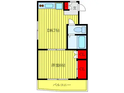 TOP・田端第1(1DK/3階)の間取り写真