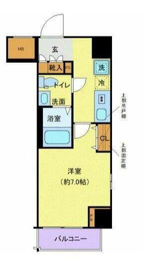 クレヴィスタ蒲田(1K/9階)の間取り写真
