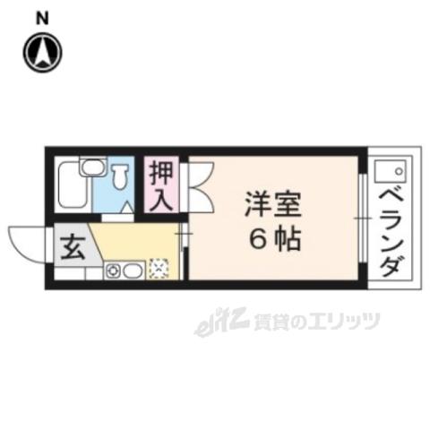 メゾン大(1K/1階)の間取り写真