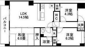 セントレアカマ V(3LDK/8階)の間取り写真