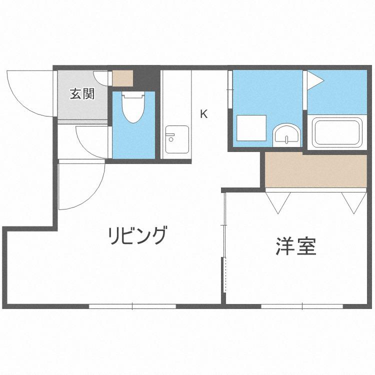 HORUS(1LDK/4階)の間取り写真