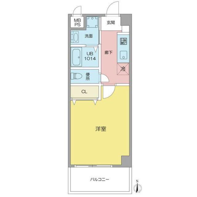 サウス VALLEY浅間(1K/4階)の間取り写真