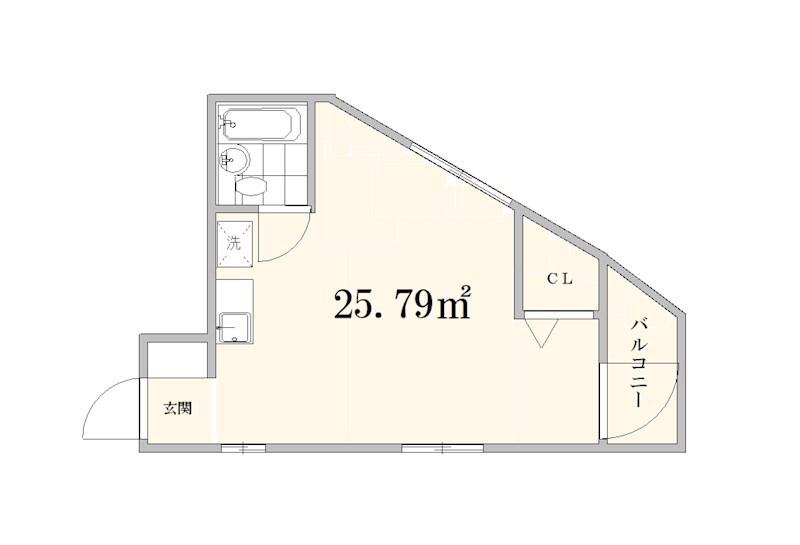 修栄マンション(ワンルーム/4階)の間取り写真