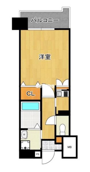 サムティ筥崎宮前(1K/12階)の間取り写真