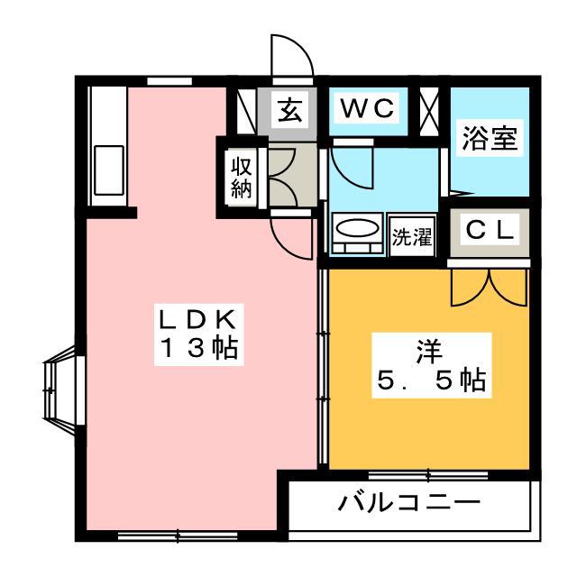 アクアリオ(1LDK/3階)の間取り写真