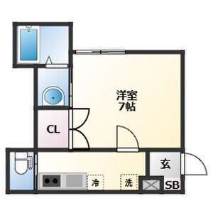 ADIOS平成I(1K/1階)の間取り写真