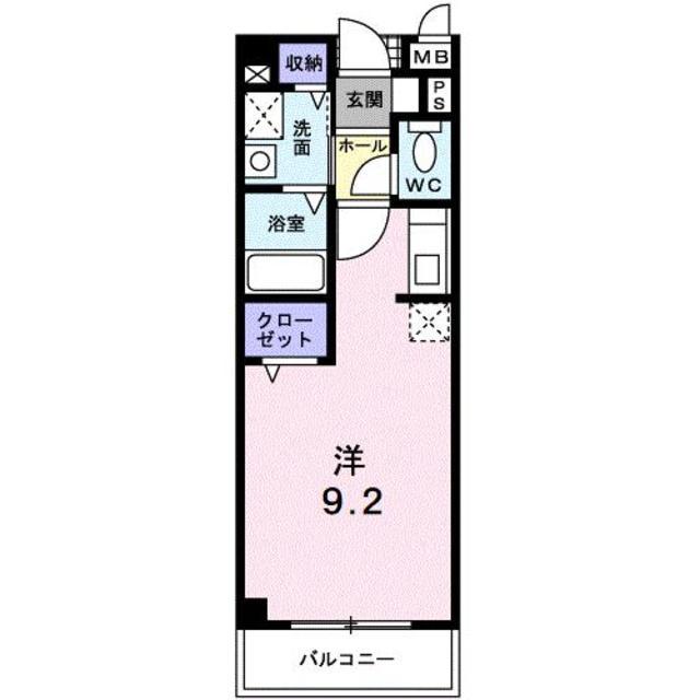 レールサイド木村(ワンルーム/2階)の間取り写真