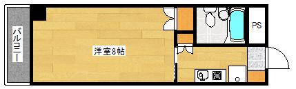 井口クインズコート(1K/2階)の間取り写真
