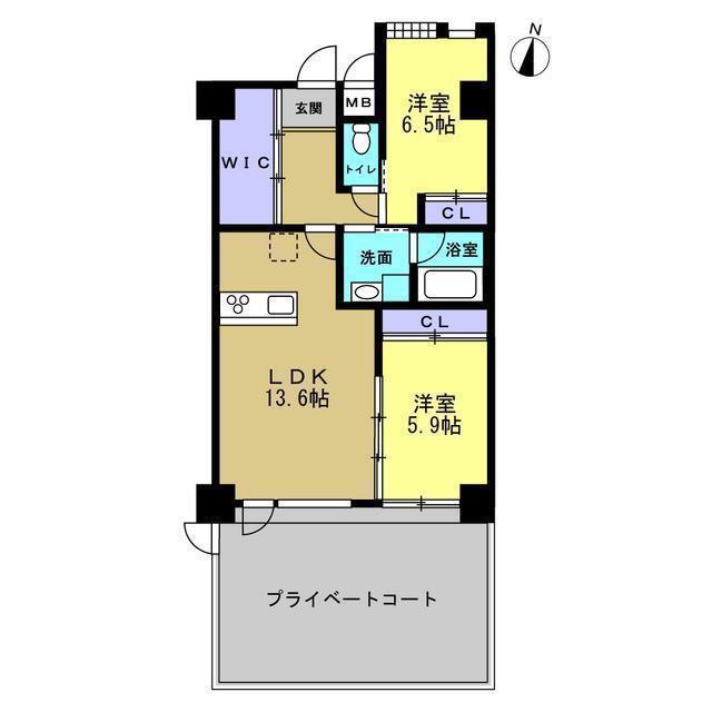 トレステーラ住吉町(1K/3階)の間取り写真