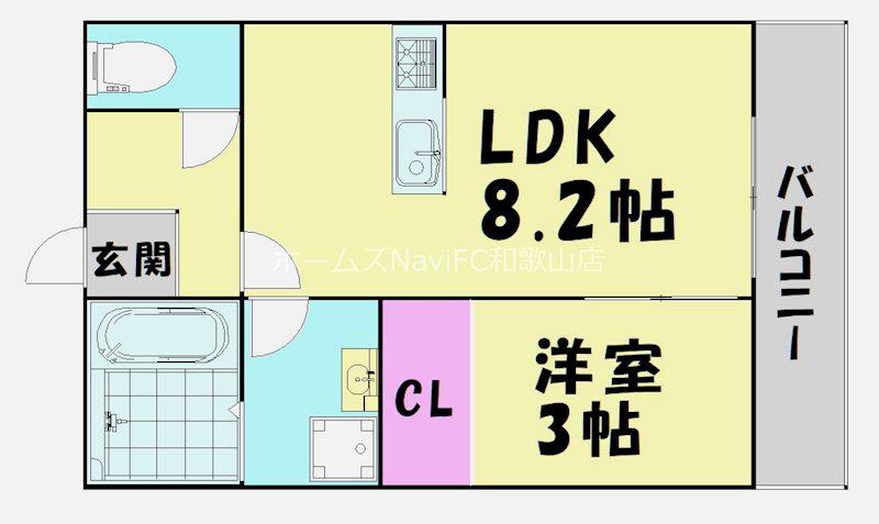 エクストリーム西小二里(1LDK/1階)の間取り写真