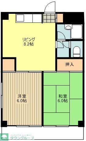 グレースマンション(2LDK/3階)の間取り写真