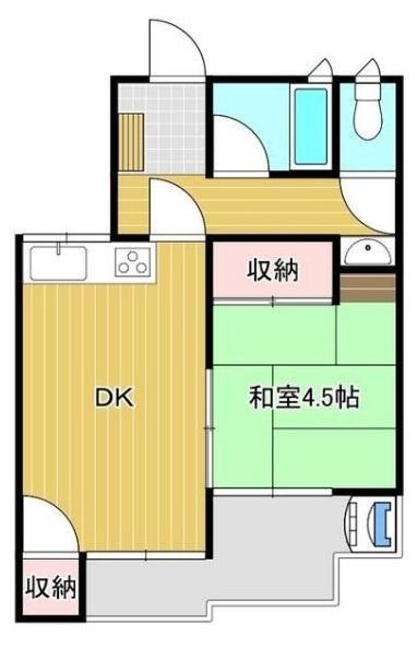 牟礼ぐらしROOM(1DK/2階)の間取り写真