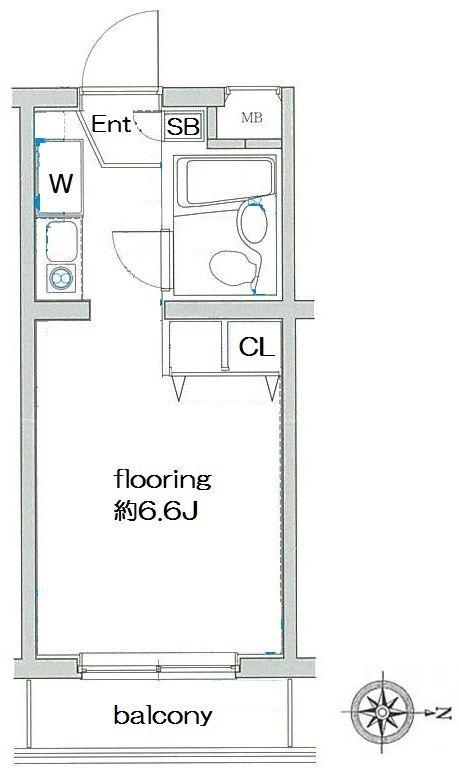 シティ深沢(ワンルーム/3階)の間取り写真