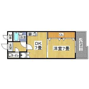 エイチ・ツーオー今川(1DK/2階)の間取り写真