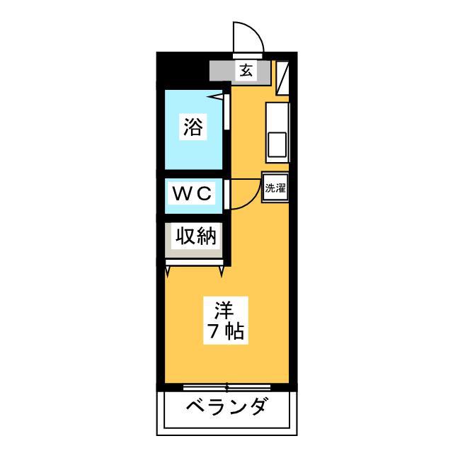 ファーストシティ六会(ワンルーム/1階)の間取り写真