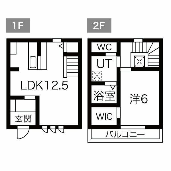 パインズ御幸町(1LDK/1階)の間取り写真