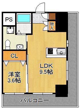BASIC B.L.D.YAHATA(1LDK/10階)の間取り写真