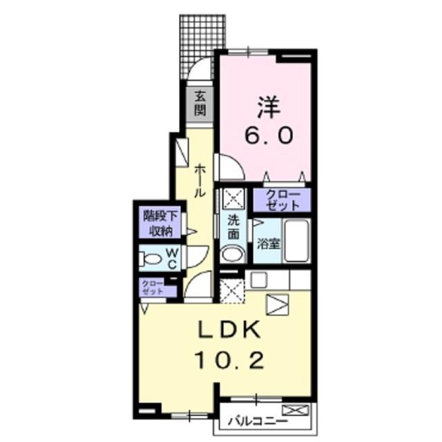 ヴィラ浅間山(1LDK/1階)の間取り写真