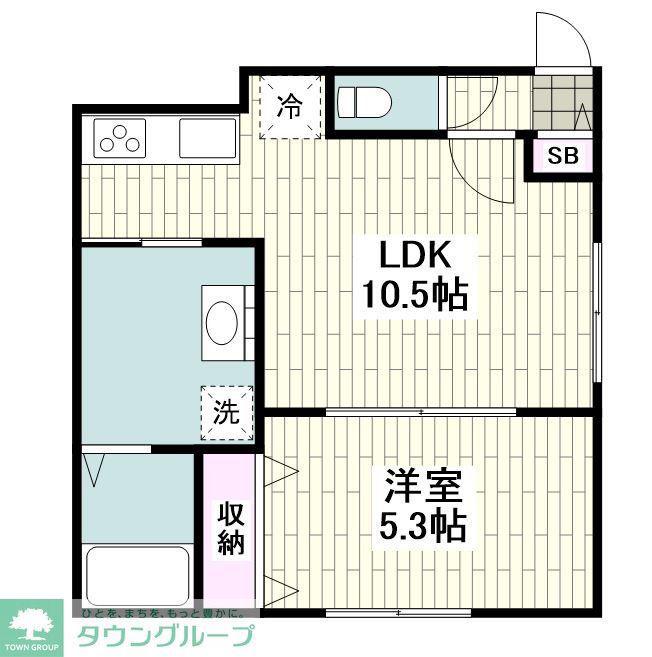 レラーブル鎌倉佐助A棟(1LDK/2階)の間取り写真